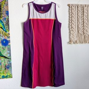 Title Nine Regulator Color Block Athletic Tank Dress Sleeveless Sz Medium